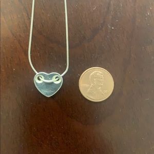 button heart necklace